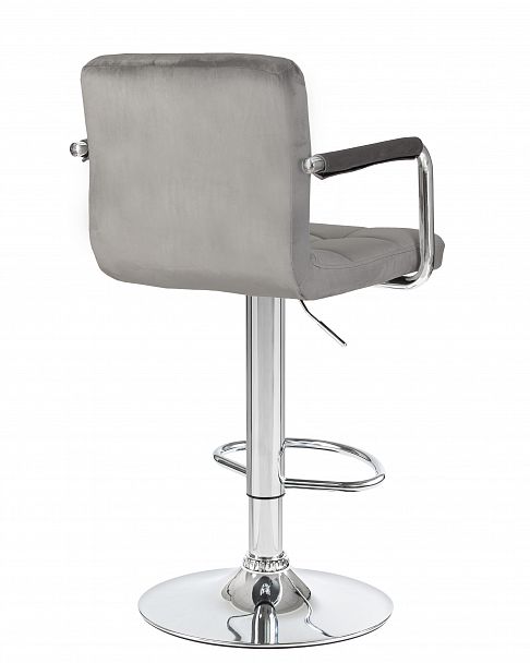 Стул барный DOBRIN KRUGER ARM (серый велюр (MJ9-75)) - Вид 13