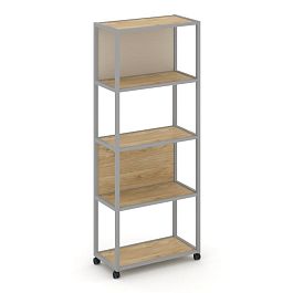 Shelf Mobile Стеллаж 5 уровней 1 секция VR.LT-STK-503.10 Тиквуд Светлый/Металл Серый/W-04 1000*400*2000 - Фото предпросмотра