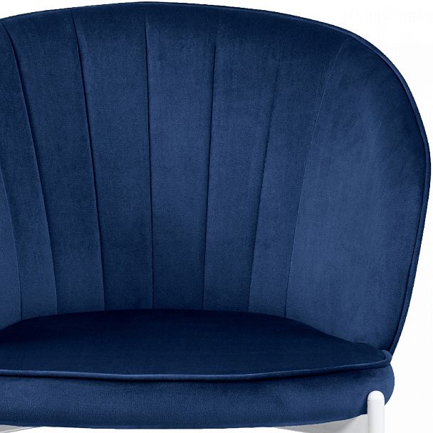 Стул кухонный Миэль синий велюр/белый - Вид 7