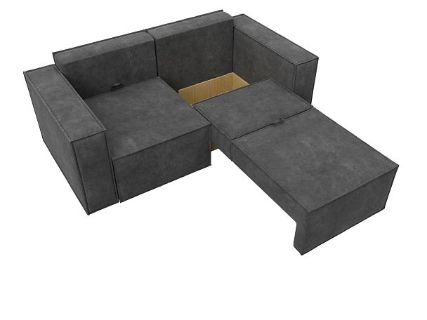 Диван прямой Куба мини Велюр серый - Вид 7