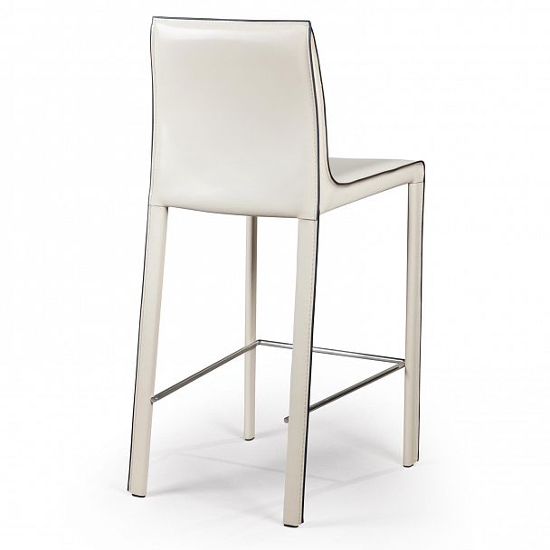 Стул полубарный Barrie, кожа бежевый - Вид 4