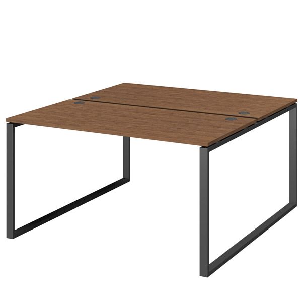 Бенч двойной на 2 рабочих места АМБ.О-004 Орех/Антрацит 1600x1496x760 Арго-М - Вид 1