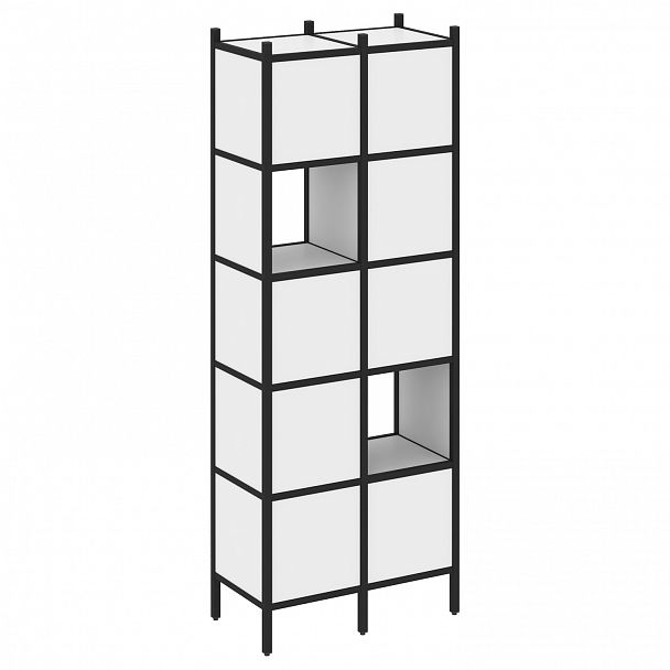 Стеллаж "Loft" VR.L-05 белый бриллиант/черный - Вид 1