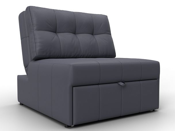 Кресло-кровать Лига-107 (80) Экокожа серый - Вид 1
