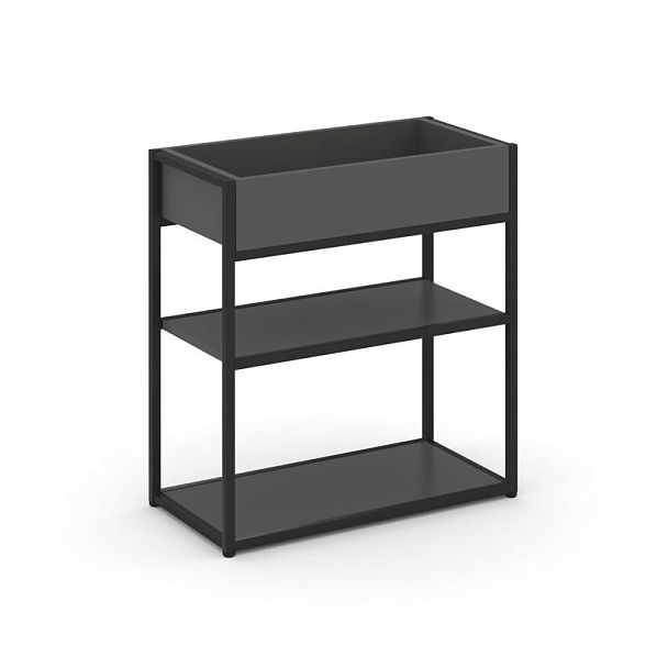 Rift Стеллаж металлический низкий приставной RF.STM-011 Антрацит/Металл Черный 596*350*750 - Вид 1