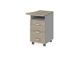 БЕРЛИН / BERLIN Тумба приставная правая 530х600х740 Шорвуд/Серый - Фото предпросмотра