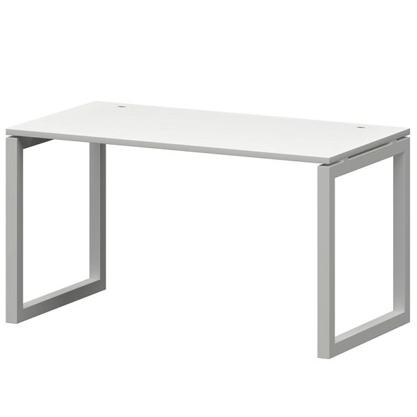 Стол на металлокаркасе СМС25-О-14К.73.Пр50 Белый/Белый 1400x730x750 Смарт - Вид 1
