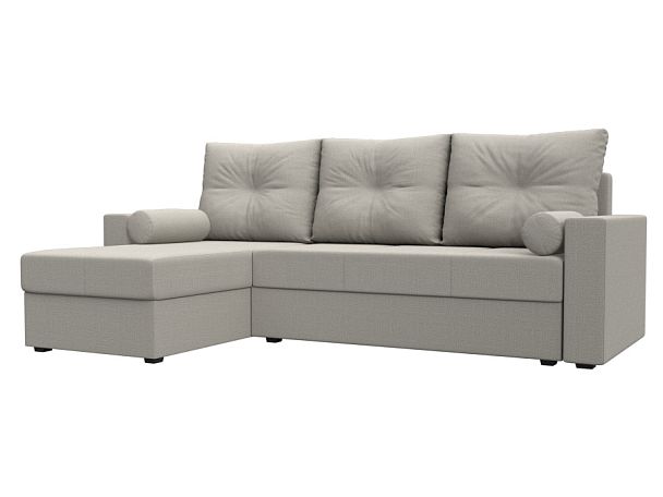 Диван угловой Верона Лайт левый угол Рогожка бежевый - Вид 1