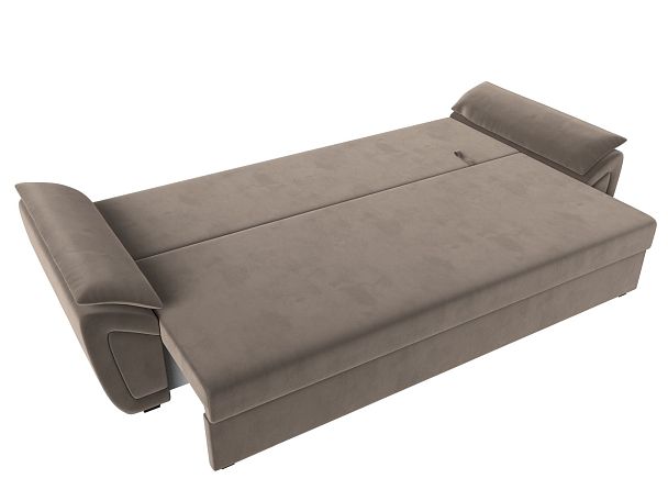 Прямой диван Нэстор Лайт (полностью велюр коричневый) - Вид 8