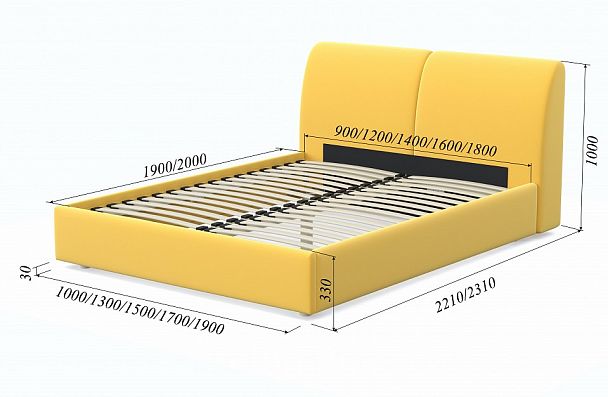 Кровать полутораспальная Бекка - Вид 7
