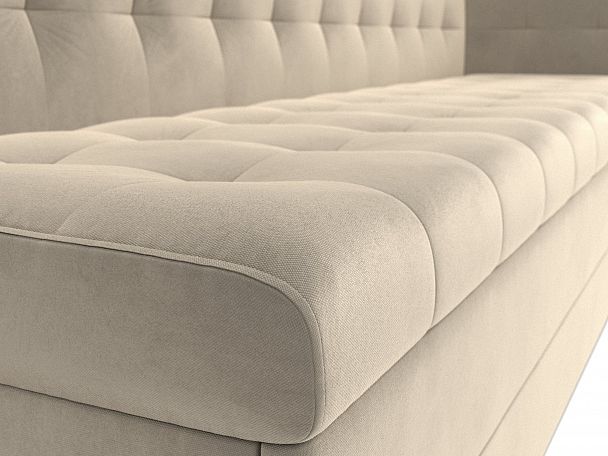 Кухонный диван Бриз с углом (полностью микровельвет бежевый) - Вид 4