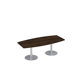 Стол для переговоров на опорах-колоннах Борн В 325 дуб ристретто - Фото предпросмотра