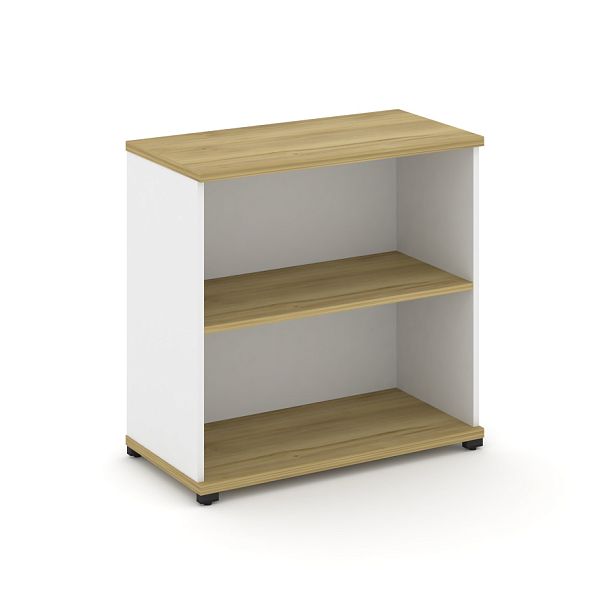 Concept Стеллаж 1 широкая секция, 2 ниши CN.STS-210 Дуб Винченцо/Белый Бриллиант/Металл Черный 836*420*818 - Вид 1