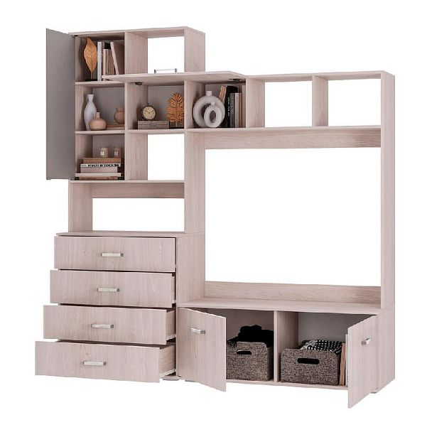 "Белла" центр. секция (2000х2120х470) ясень белый - Вид 2