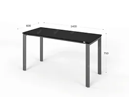UNITY РМС6-14 ВЕНГЕ Стол на металлокаркасе прямой 1400х600х750 - Фото предпросмотра