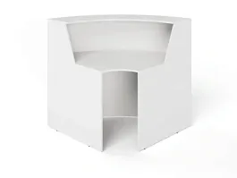 ЛАЙТ / LIGHT RLG069-9x9 Блок ресепшн с полкой 90x90x125 Белый - Фото предпросмотра