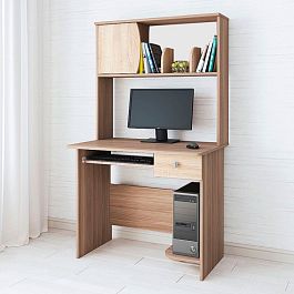 Стол компьютерный Грета-4 (900*1580*600) ясень шимо/дуб сонома - Фото предпросмотра