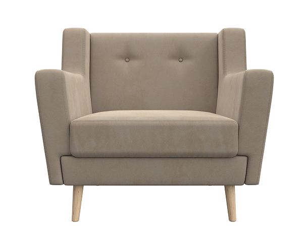 Кресло Брайтон (полностью велюр бежевый) - Вид 2