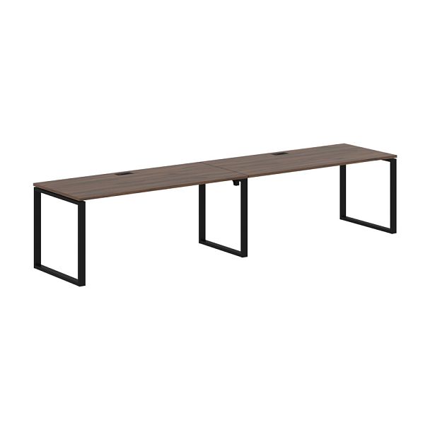 Стол 2-х местный EQWST 3580 Дуб Денвер тёмный/Черный 3526х800х750 EDIS - Вид 1