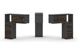 Concept Надставка низкая CN.DNN-004 Дуб Мали/Антрацит/Металл Антрацит 1099*365*1130 - Фото предпросмотра