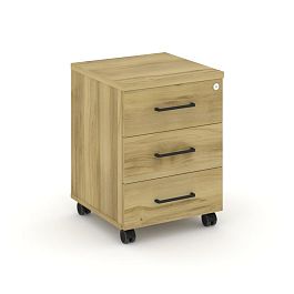 Касл Тумба мобильная CS.D-TM-1 Дуб Винченцо/Черный Матовый Гладкий 450*450*611 - Фото предпросмотра
