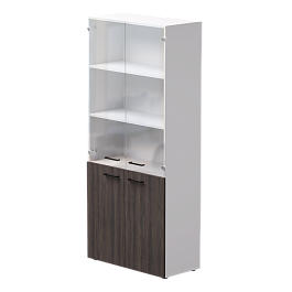 Шкаф комбинированный Everprof EVO 800х383x1835 Белый/Дуб Пасадена - Фото предпросмотра