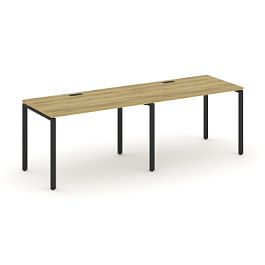 Concept Рабочая станция 2 места CN.ORS-002 Дуб Винченцо/Металл Черный 2360*720*750 - Фото предпросмотра