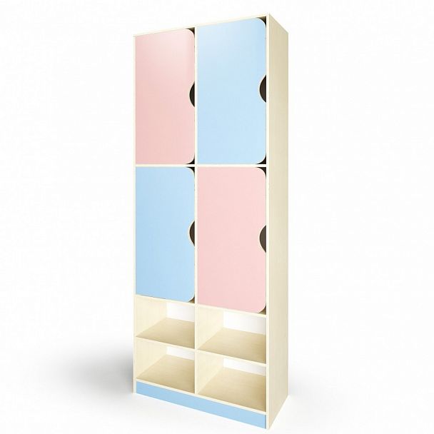 Шкаф детский двухъярусный 4-х секционный с обувницей ШДД-004 - Вид 2