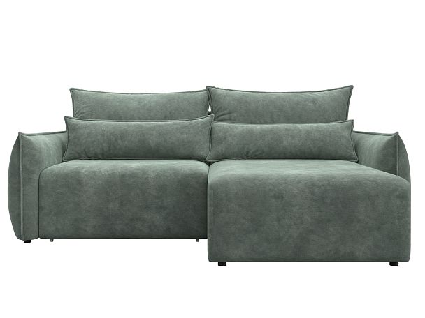 Диван угловой Лига-051 НПБ угол универсальный Велюр зеленый - Вид 2
