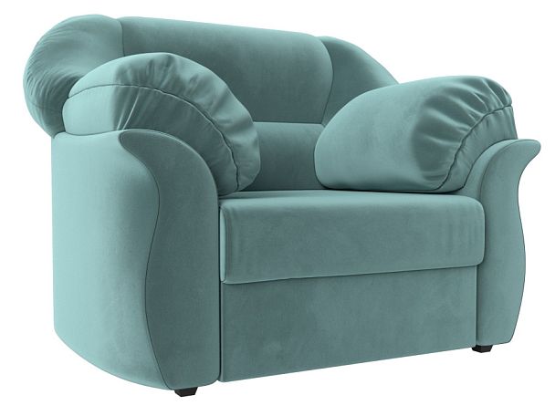 Кресло Карнелла (полностью велюр бирюзовый) - Вид 1