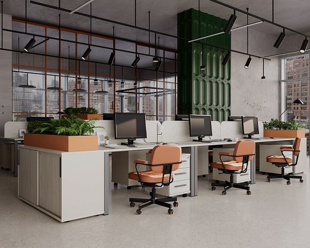 Шкаф для бумаг New Line  дуб шамони темный - Вид 9