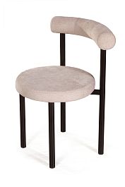 Стул Biggi, шенилл Puffy beige / опоры черные - Фото предпросмотра