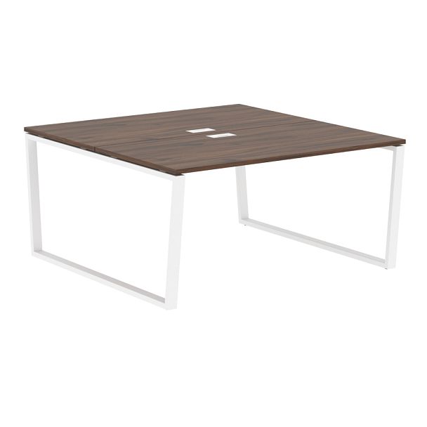 Стол 2-х местный EVWST 1516 Дуб Денвер тёмный/Белый 1560х1606х750 EDIS - Вид 1