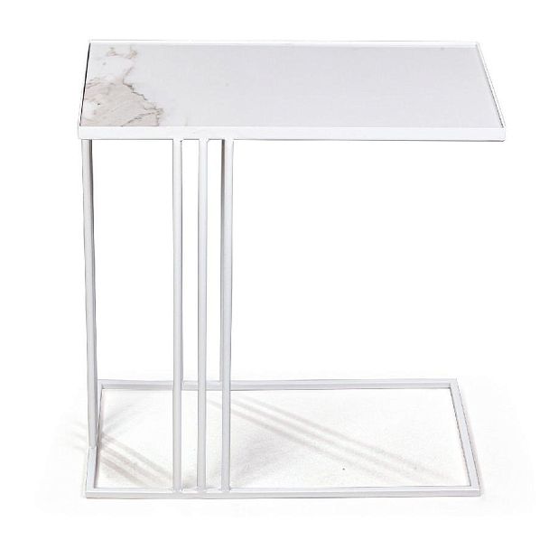 Журнальный столик Stone 026, керамика белая (арт. A026.D01) - Вид 2