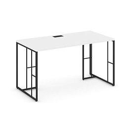 Rift Стол письменный RF.SP-013 Белый Бриллиант/Металл Черный 1380*700*750 - Фото предпросмотра