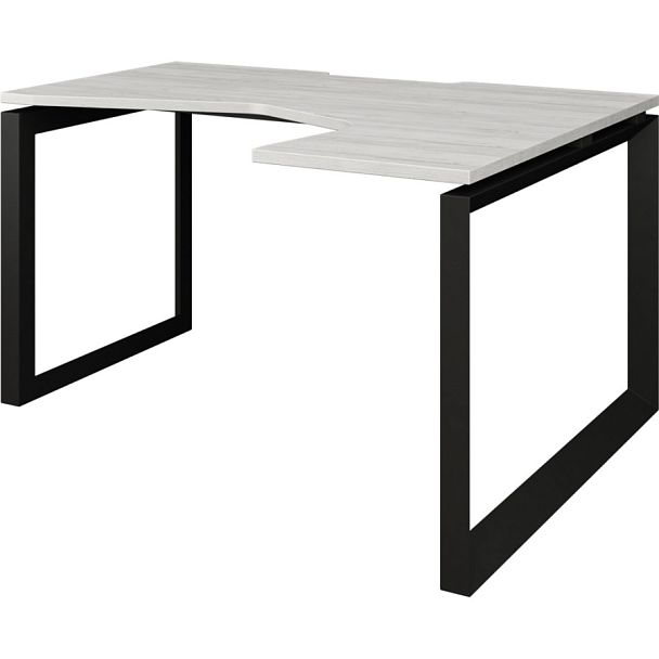 Стол эргономичный правый на металлокаркасе НТМП.О-040.ПР Сосна винтер/Антрацит 1400x1000x750 Аргентум-МП - Вид 1