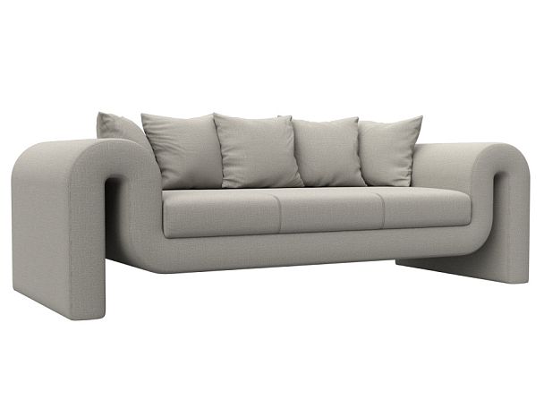 Диван прямой Волна Рогожка бежевый - Вид 1