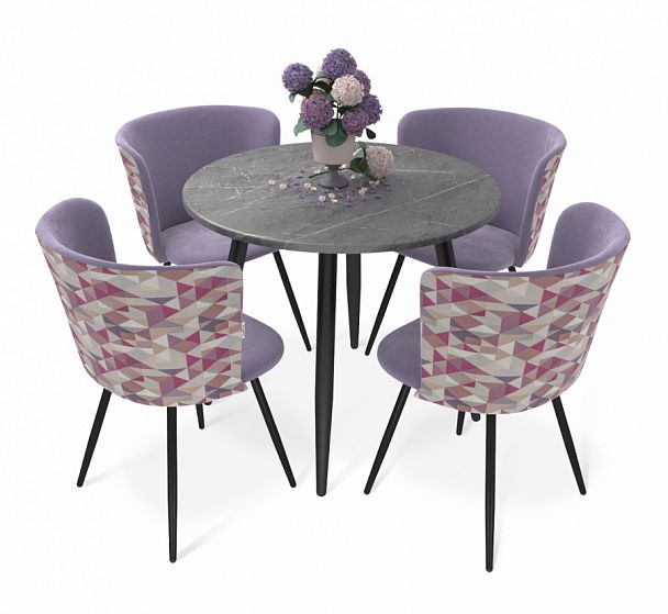 Обеденная группа Sheffilton SHT-DS240 арон/ванильный крем/чер.муа - Вид 1