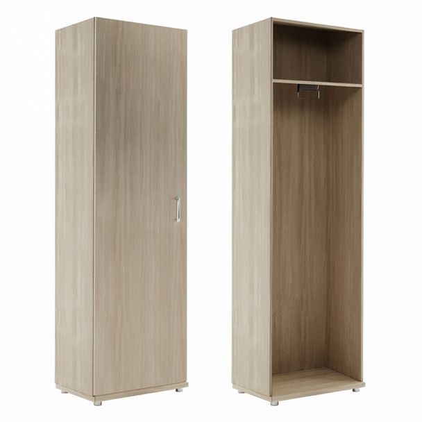 Гардероб однодверный Bonn 60x42x201,8 светлый дуб - Вид 1