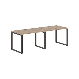 Стол 2-х местный EQWST 2380 Дуб Денвер светлый/Мокко 2326х800х750 EDIS - Фото предпросмотра
