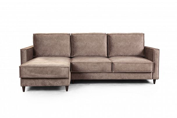 Keln диван-кровать с шезлонгом, велюр бежевый - Вид 2