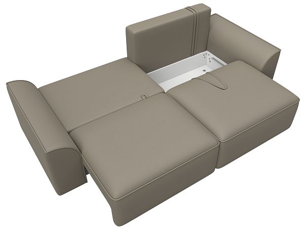 Диван прямой Лига-048 НПБ Экокожа бежевый - Вид 9