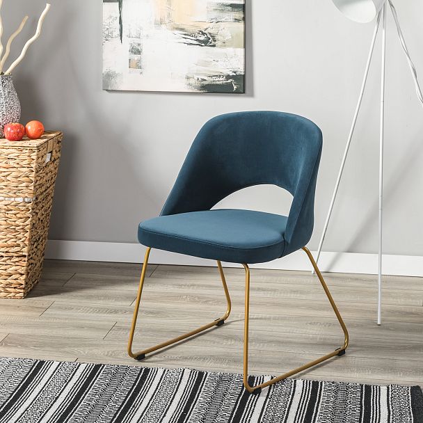 Стул Lars Diag blue/Линк золото - Вид 7