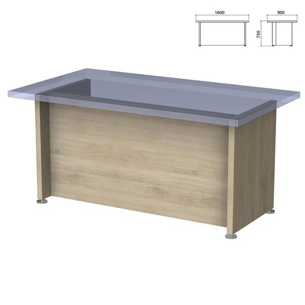 Каркас стола письменного "Приоритет" (1600х900х750 мм), кронберг, К-902, К-902 кронберг - Вид 2