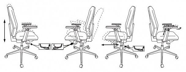 Кресло "CH-545/LUX/418-BLACK" черный - Вид 7