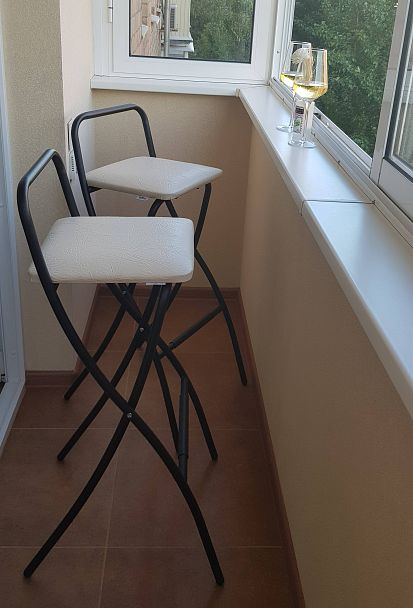 Стул барный складной Sheffilton SHT-S46 беж/черный муар - Вид 8