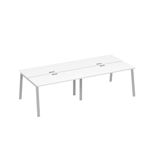 Станция рабочая на опорах TRE (4х140) A4 А4 Б3 171-2 БП белый премиум / металлокаркас серый - Вид 1