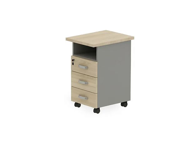 БЕРЛИН / BERLIN Тумба приставная правая 450х580х740 Акация/Серый - Вид 1