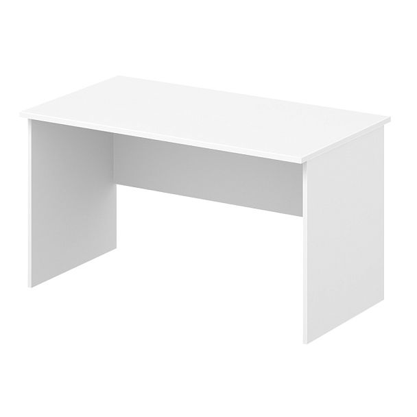 Стол "Компьютерные столы"  ПК-АРМ-СТР135Х75ТМ1-В2-1068 белый шагрень - Вид 1