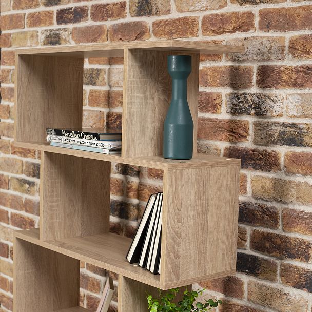 Стеллаж BRABIX "Scandi SH-008", 730х250х1760 мм, 6 секций, ЛДСП, дуб сонома, 641898, ЦБ013658-2 - Вид 11